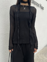 Allure Net See-through Summer Long Sleeve Knit (3 colors)