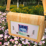 3D raster wood pattern bag