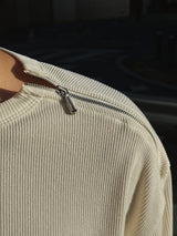 ASCLO Shoulder Zipper Rib T Shirt (3color)