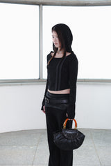 [ID] フローラルジャカードセットアップ (Top) (Black)