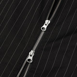 Miller cotton striped zip-up