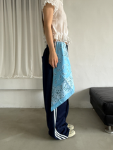 pintuck wide track pants 