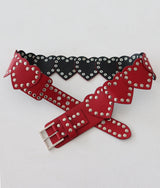 Red Heart Stud Wide Belt