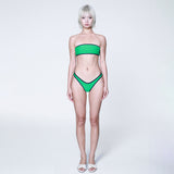 Nabi bandeau bikini - green/navy