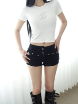 Black Stud Shorts