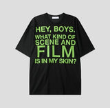 Film Lettering Oversized Short Sleeve T-shirt