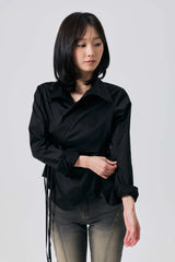 HALO WRAP SHIRT / BLACK