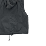 button hooded vest
