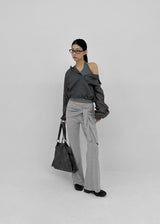 [MADE] Lofrom Set - Bootcut Pants, Layered Wrap