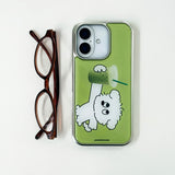 matcha love silver epoxy case