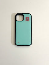 mint square patch epoxy phone case