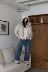 Lining padding) Shani padding blouson jacket