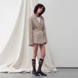 D-RING BELTED JACKET BEIGE
