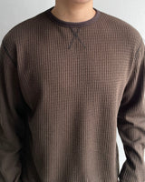 Waffle Crop Long Sleeve Tee