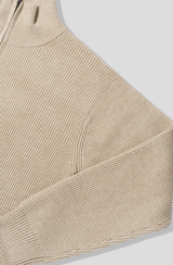 All Day High Neck Modal Semi-Zip-Up Knit