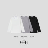 [HFORUS MADE]Forus ニットプリーツUネックロングスリーブス イン アイボリー