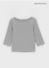 [B-BASIC] スタンダードボートネック7/8スリーブTシャツ 2サイズ