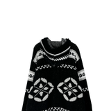 nordic knit hood zip-up