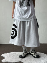 Hip Tone Side Big Snail Balloon Bermuda Shorts 4color