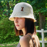 VA Patch Towel Bucket Hat / Ivory