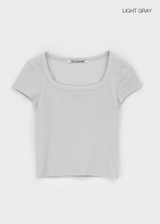 [MADE] Melto Pigment Ribbed Short Sleeve T-shirt