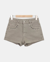 Qupen Washed Cotton Shorts