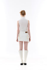 JOSEE HALF ZIP-UP / WHITE