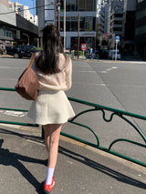 ハッシュウールラウンドカーディガン