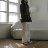 Shirred Skirt Pants