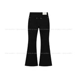 Crow Black Semi-Row Bootcut Pants
