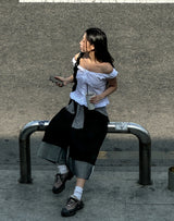 Lao Punching Ruffle Blouse