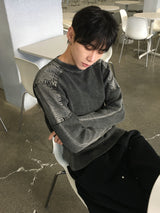 ファイナーショルダーパネルウォッシュドロングスリーブ 2C