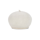 VA Stud Wool Combo Newsboy Cap / Ivory