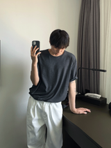 Inner U-Neck Silky Short Sleeve Tee