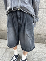 ソーダピンタックウォッシングバミューダパンツ