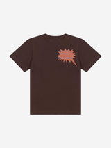 1/2 バブルガムテキストTシャツ (ブラウン)