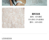 rirri Summer New Arrival Lace Trim Bow Accent Princess A-Line Slimming Short Dress