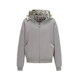 13DE MARZO Bear Cash Zipper Hoodie Grey