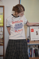 Lucky Day CROP Ringer Tee
