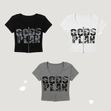 ツーウェイジッパー グッドプル ショートスリーブ ジップアップTシャツ (3 colors)