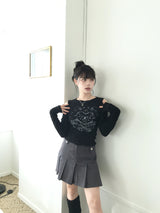 ハートロックカットアウトTシャツ