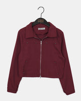 [MADE] Nicho Rivet Stud Collar Two Way Cotton Zip-Up