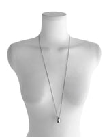 silver tear drop necklace