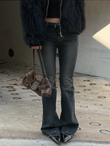 Low slim boots cut pants