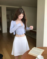 オリールサテンレースミディSK