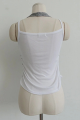 LAYERED-LOOK HALTER DRAPED TOP (3COLORS!)