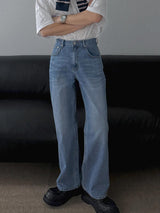 ASCLO Classic Slab Semi Flare Denim Pants (2color)