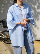 WIT LOOSE HALF SHIRT