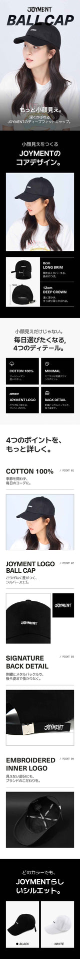 ジョイメントCOTTON FONT-08 ロゴ キャップ [2カラー]