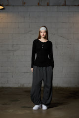 FAIRY WOOL LONG SLEEVE / BLACK